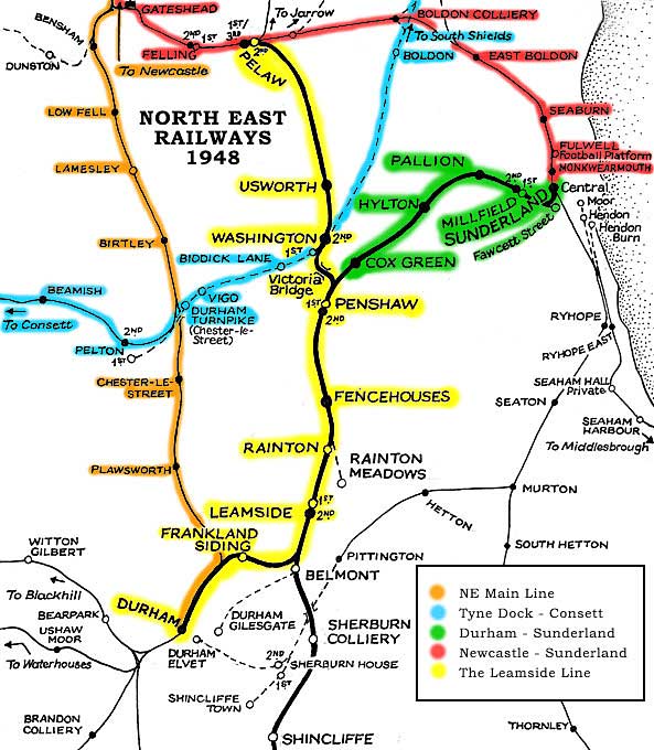 Map of The Leamside Line