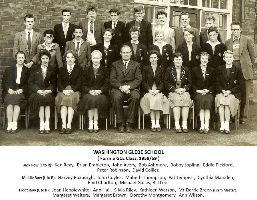 Glebe School - 1959, Form 5, GCE Class