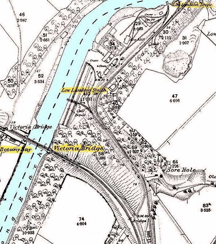 Map - Low Lambton Drops & Staithes