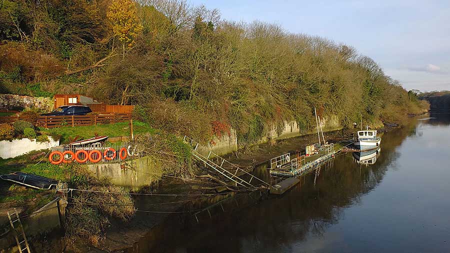 Pontoon and Boat