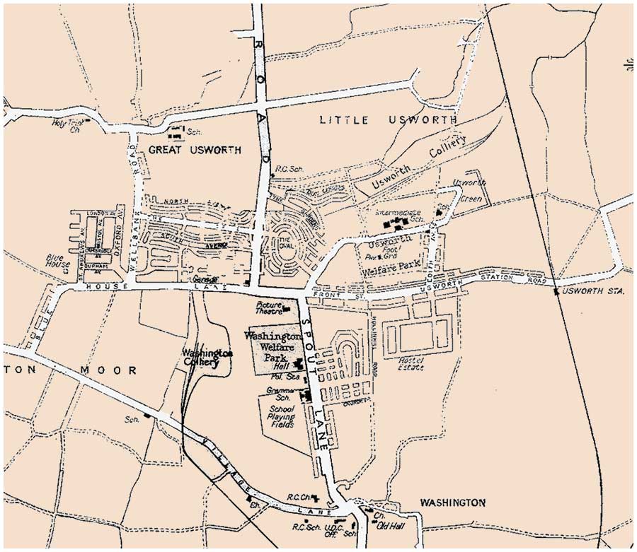 Washington Map - Burrows 1952