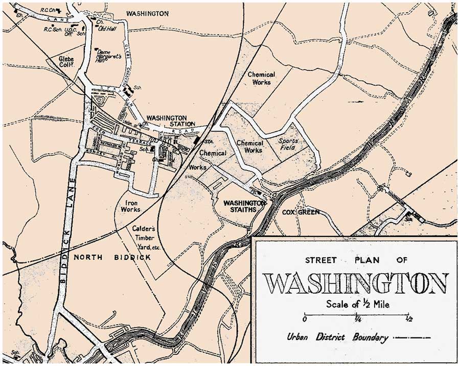 Washington Map - Burrows 1952