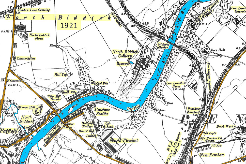 Map of Fatfield Bridge