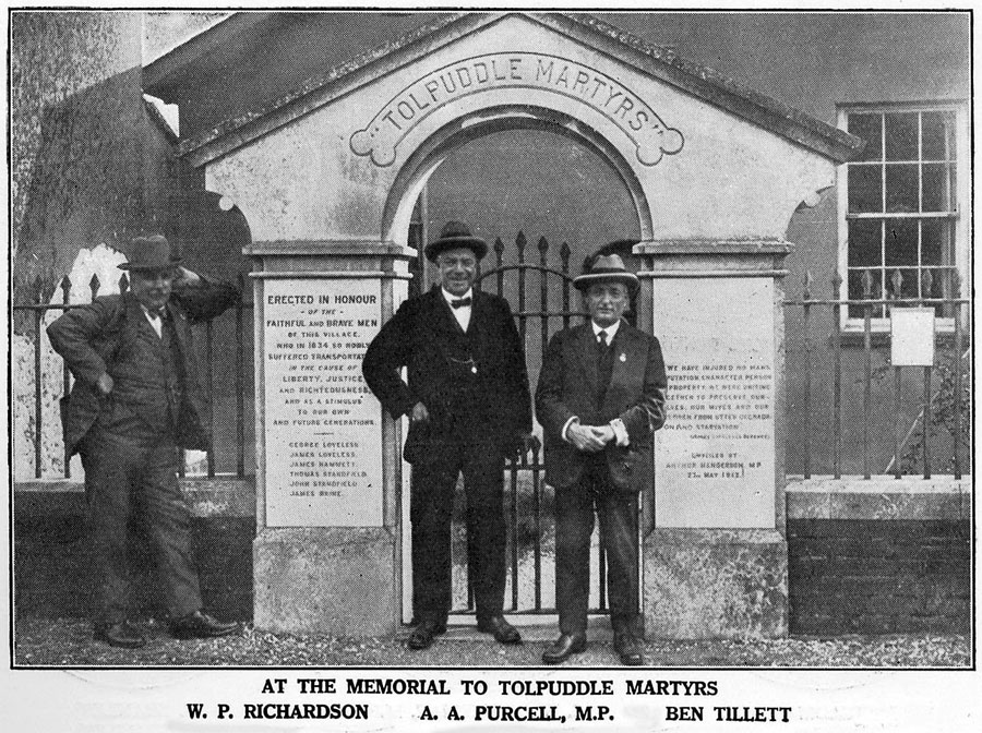 WP Richardson at Tolpuddle Martyrs Arch