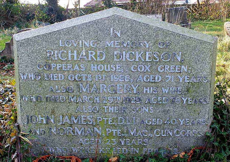 Dickeson Family Headstone