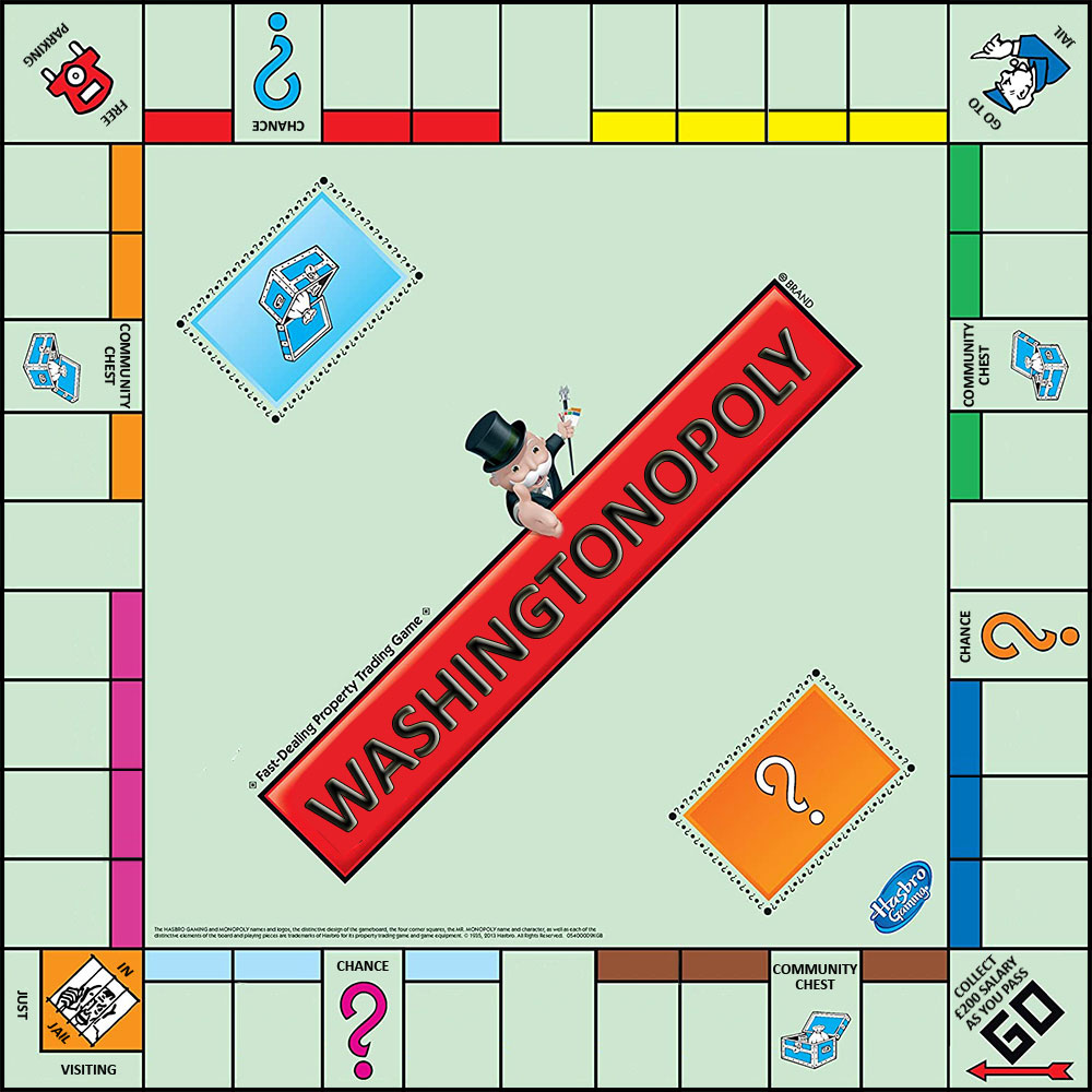 Washington Monopoly Board - Blank